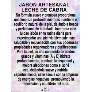 JABÓN LECHE DE CABRA~Artesano~Hidratación profunda.