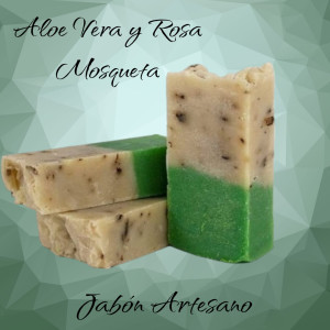 Jabón Artesano Aloe Vera y Rosa Mosqueta